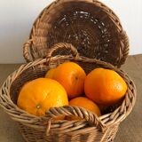 Set of 2 wicker baskets, kitchen decoration