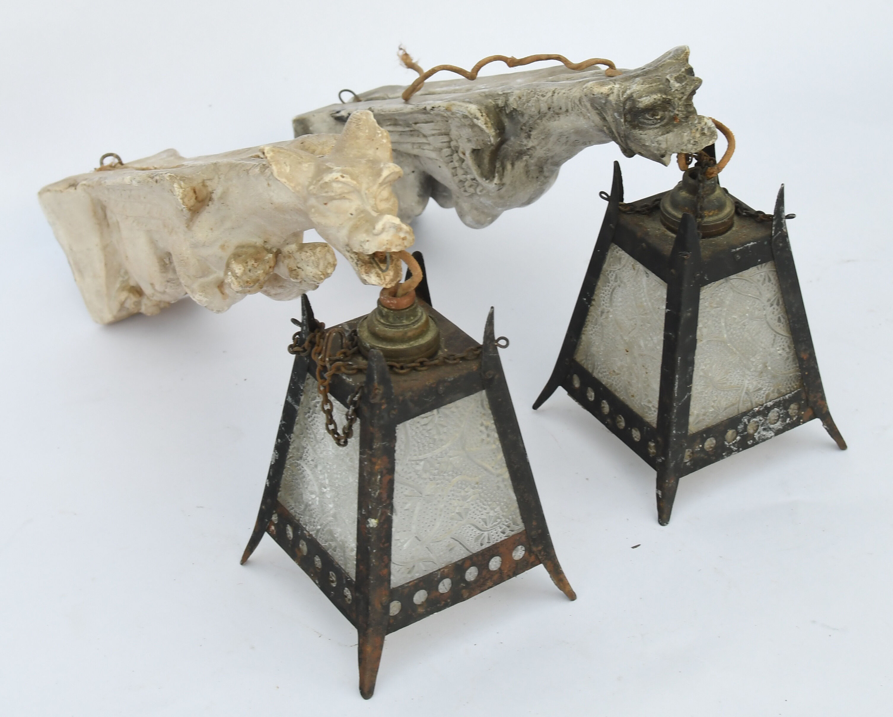 Pair of plaster sconces