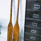 Pair of old wooden oars