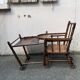 Chaise haute pour bébé en bois transformable en petit bureau des  année 50