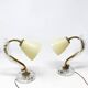 Paire de lampes en laiton et verre, 1950