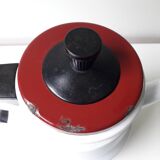 Cafetière en tôle émaillée 1960 (A1)