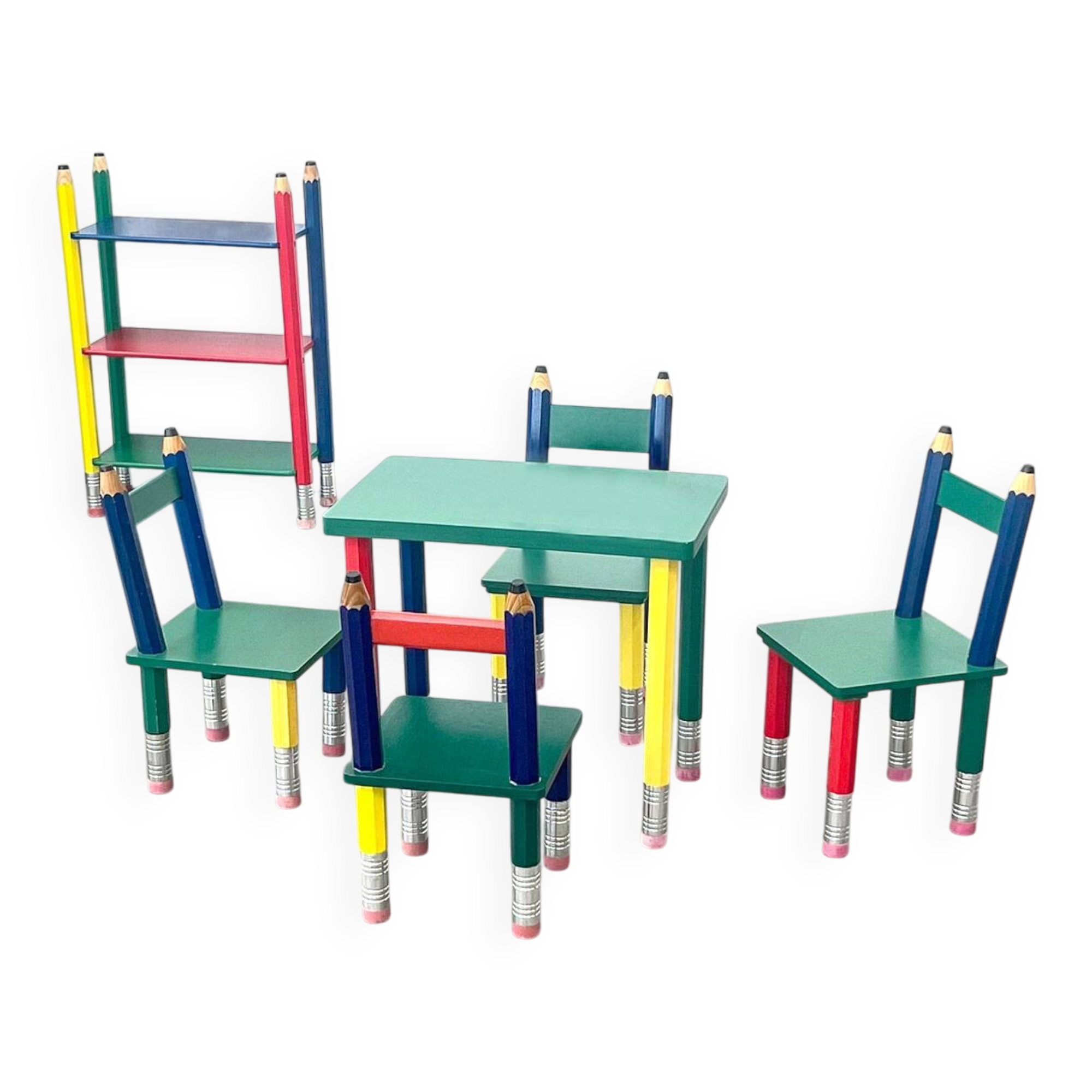 Vintage coloured pencil furniture set – IKEA x Pierre Sala