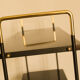 Etager, 1950s Italian bookcase in rosewood, brass and iron