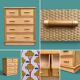 Vintage commode in rattan and woven wicker 1970