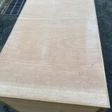 Bureau administratif extensible rénové en chêne du XIXème 130cm