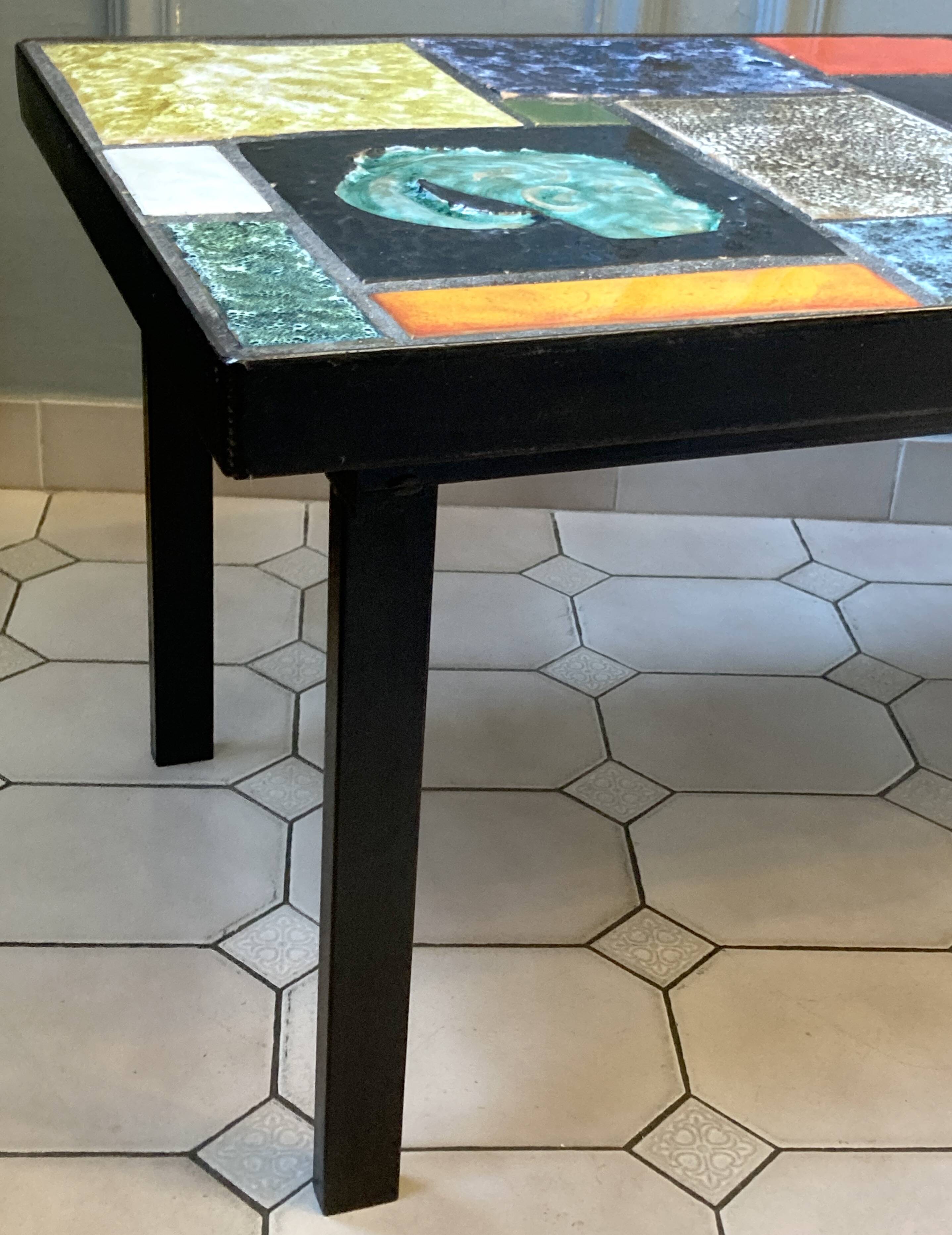 1970s ceramic coffee table