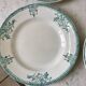 Set of 4 flat plates Terre de Fer Saint-Amand XIXth