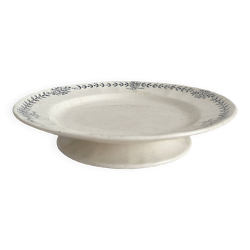 Low ironstone compote dish "Yvonne" Longchamp earthenware