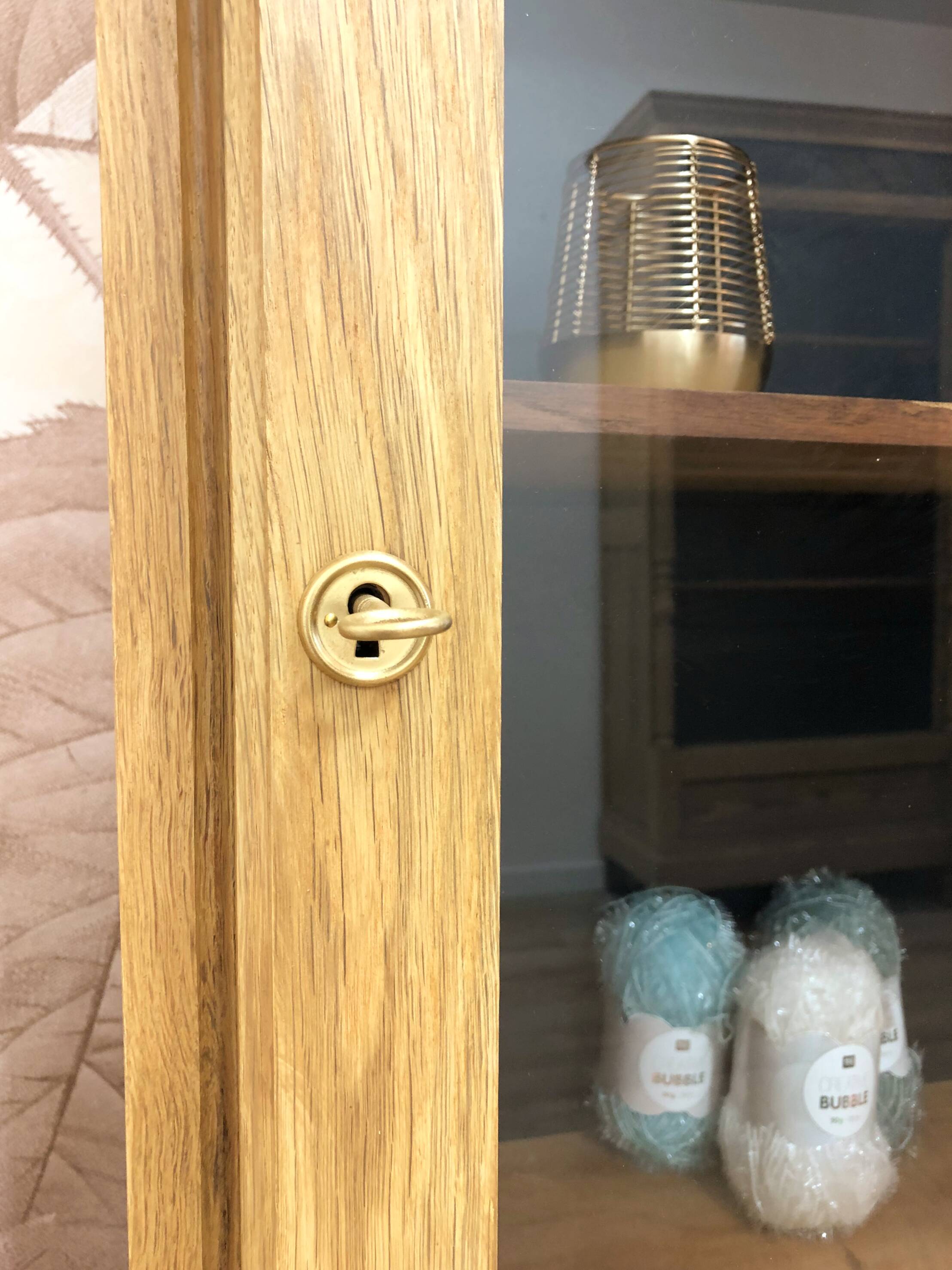 Vitrine vintage en chêne