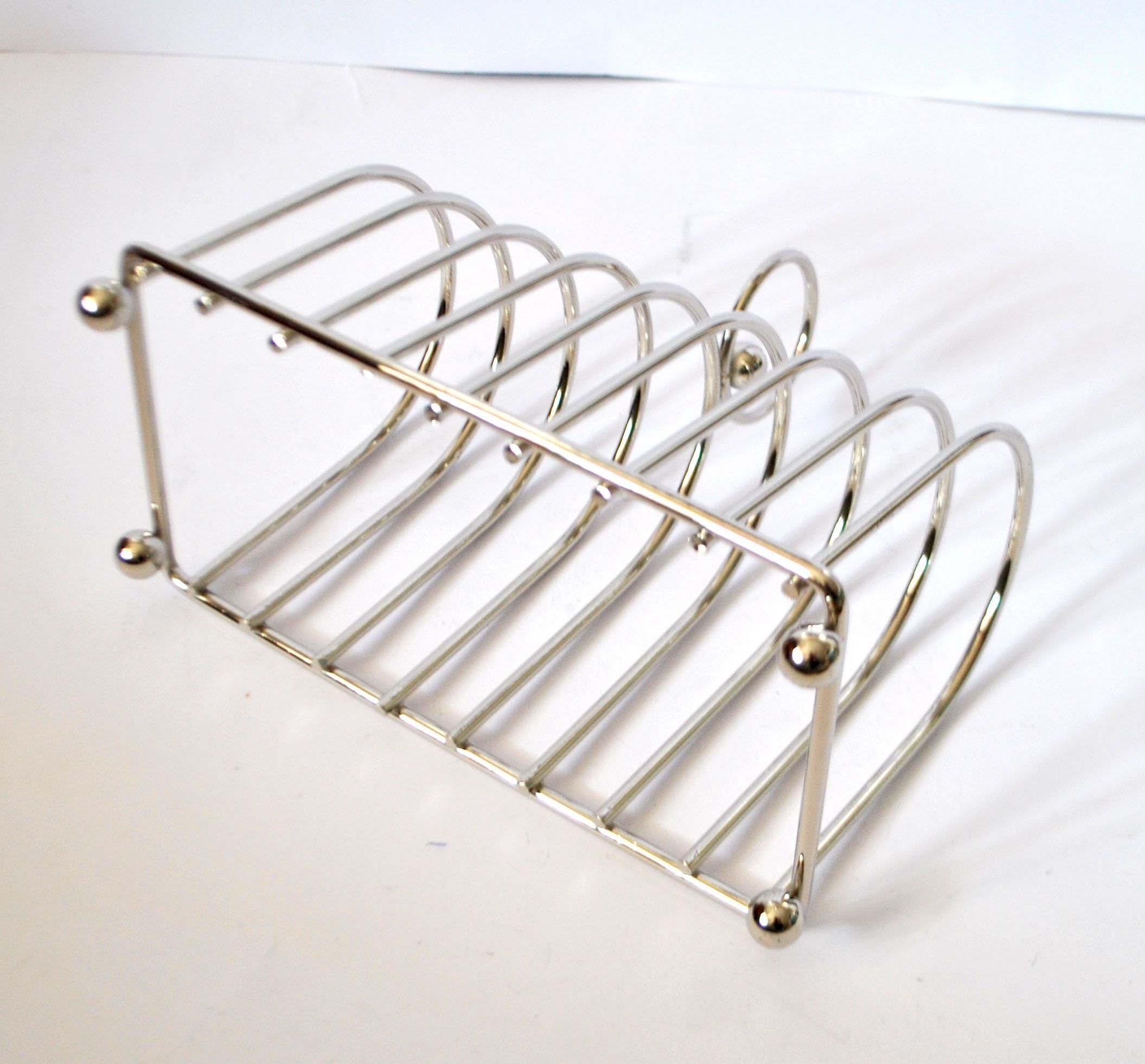 Vintage silver-plated toast rack with ball feet 1960 – Brunch Bistrot