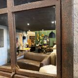 Industrial cast iron mirror