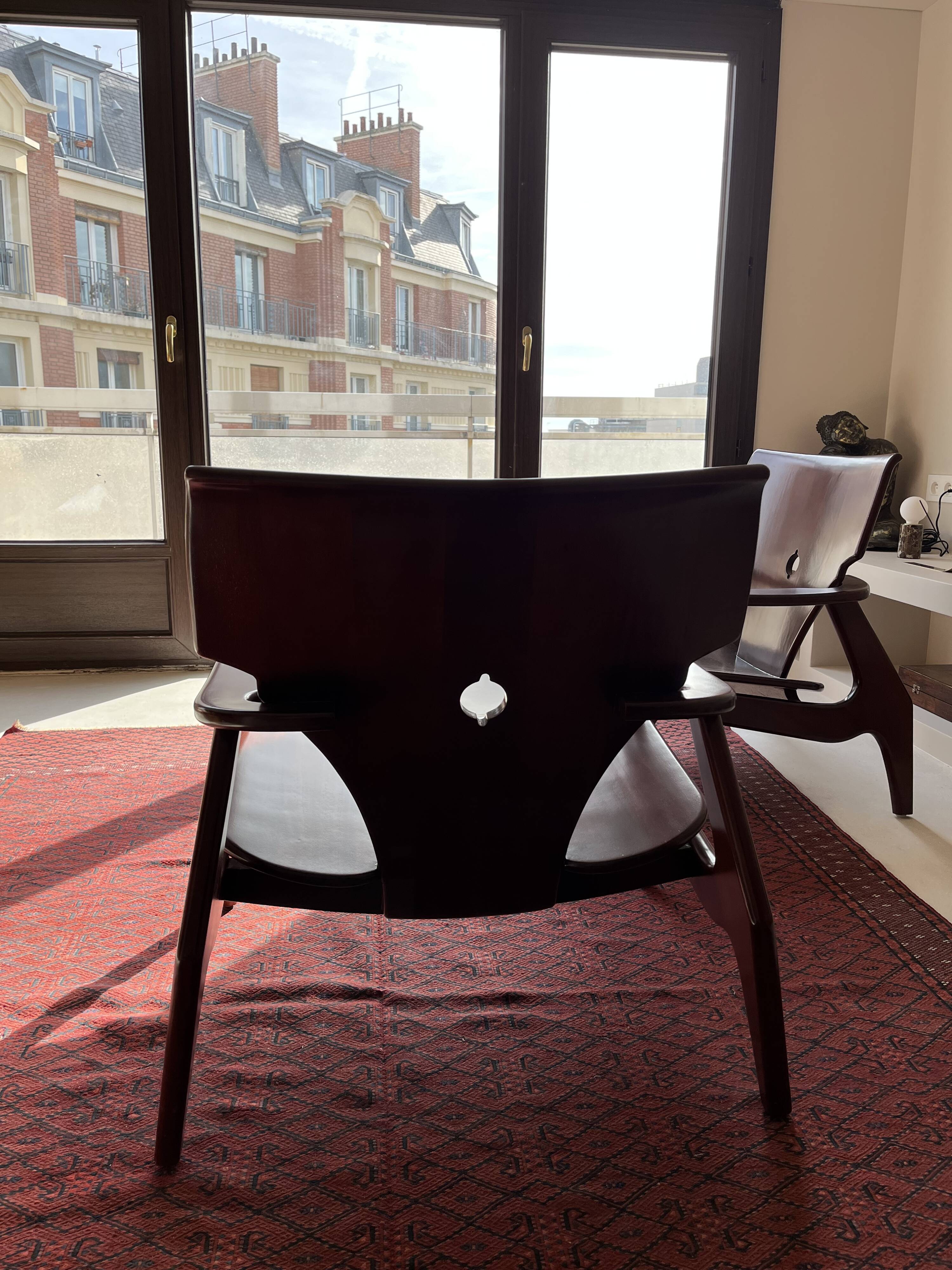 Zen De Schrijver Mahogany Low Chairs