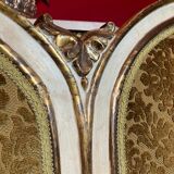 Antique Italian Baroque Louis XIV Lacquered and Parcel Gilt Sofa, 1600s