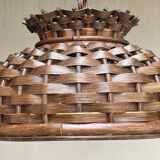 Pair of rattan ceiling lights