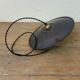 Hanging lamp in black enamelled plate