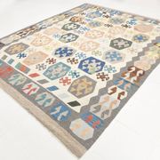 9x11 Geomtric Rare Style Luxury Kilim Rug, Large Area Vintage Kilim Rug