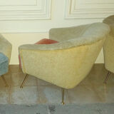 Design club Chair Italian years 50-60 bi color
