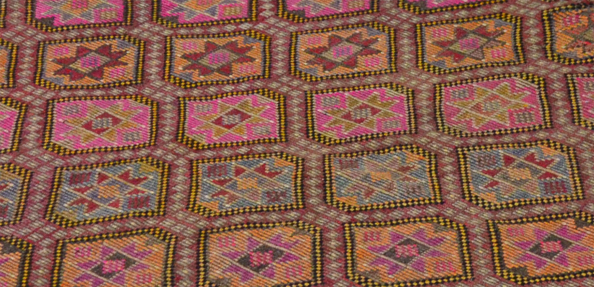 Anatolian handmade kilim rug 267 cm x 137 cm