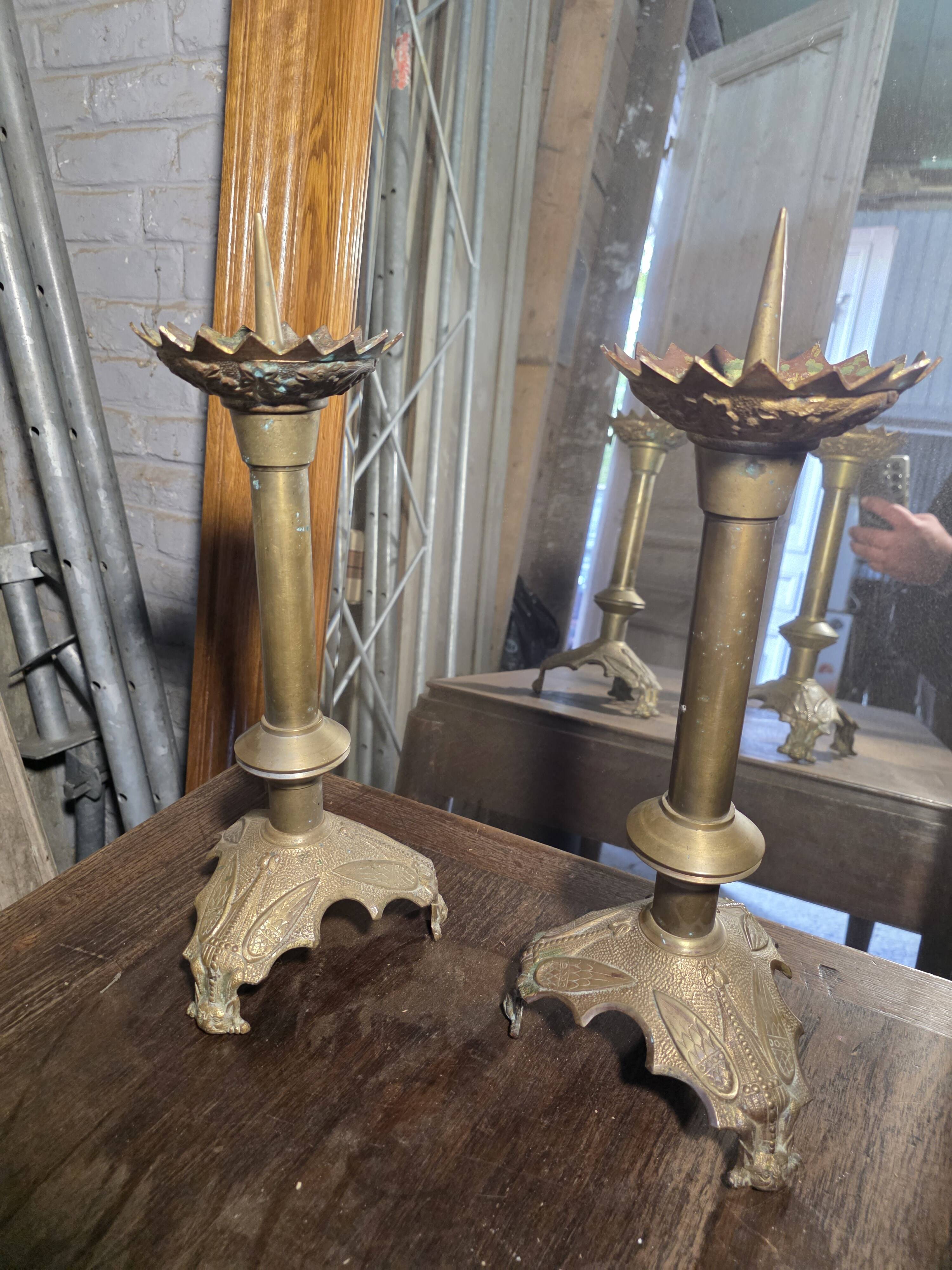 Pair of antique candlesticks