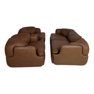Fauteuils et canapé Confidential par Alberto Rosselli, lot de 3
