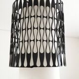 Vintage opaline and metal pendant light