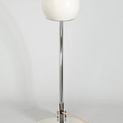 Lamp designed by luci cinisello - origin milan, italy - material: chromed metal painted white - height