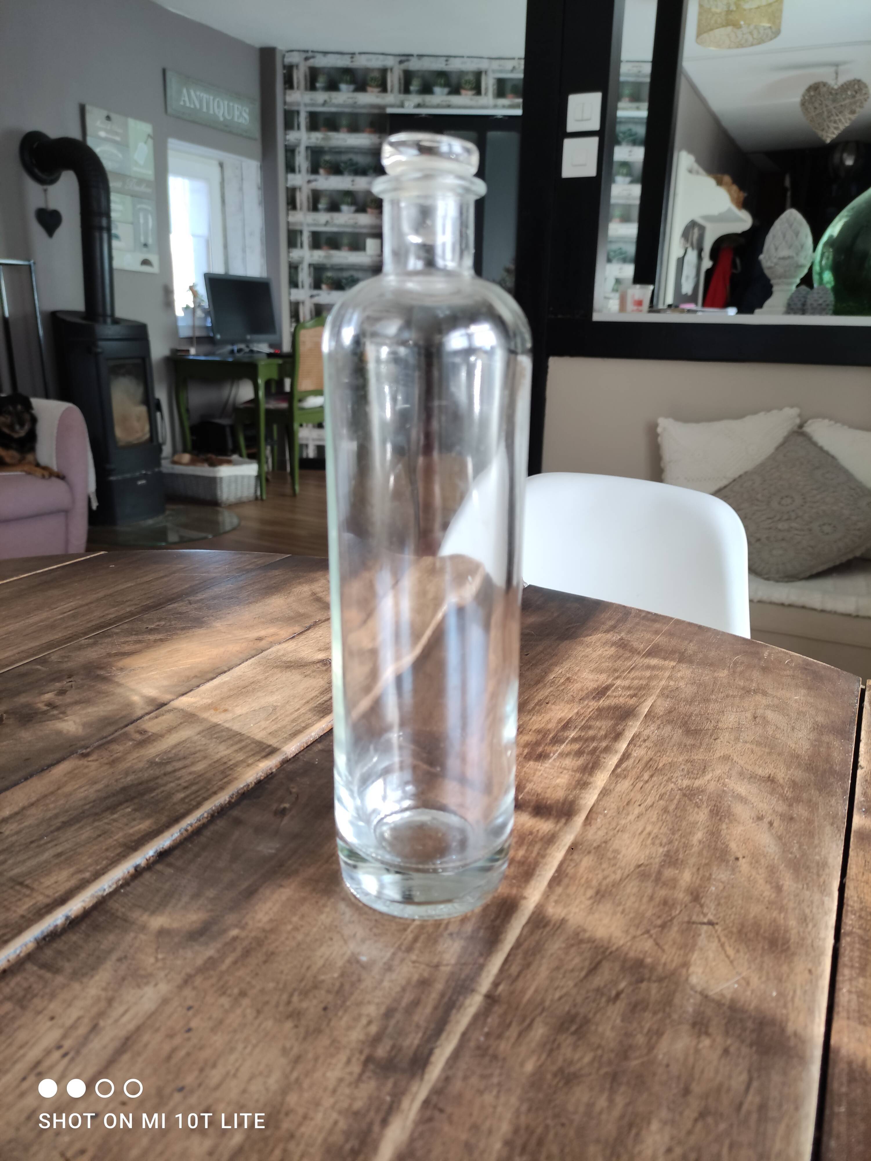 Glass cap bottle type apothecary bottle "KEFLA" 0.5L