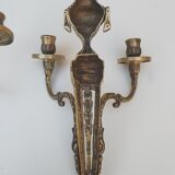 Paire d'appliques en bronze