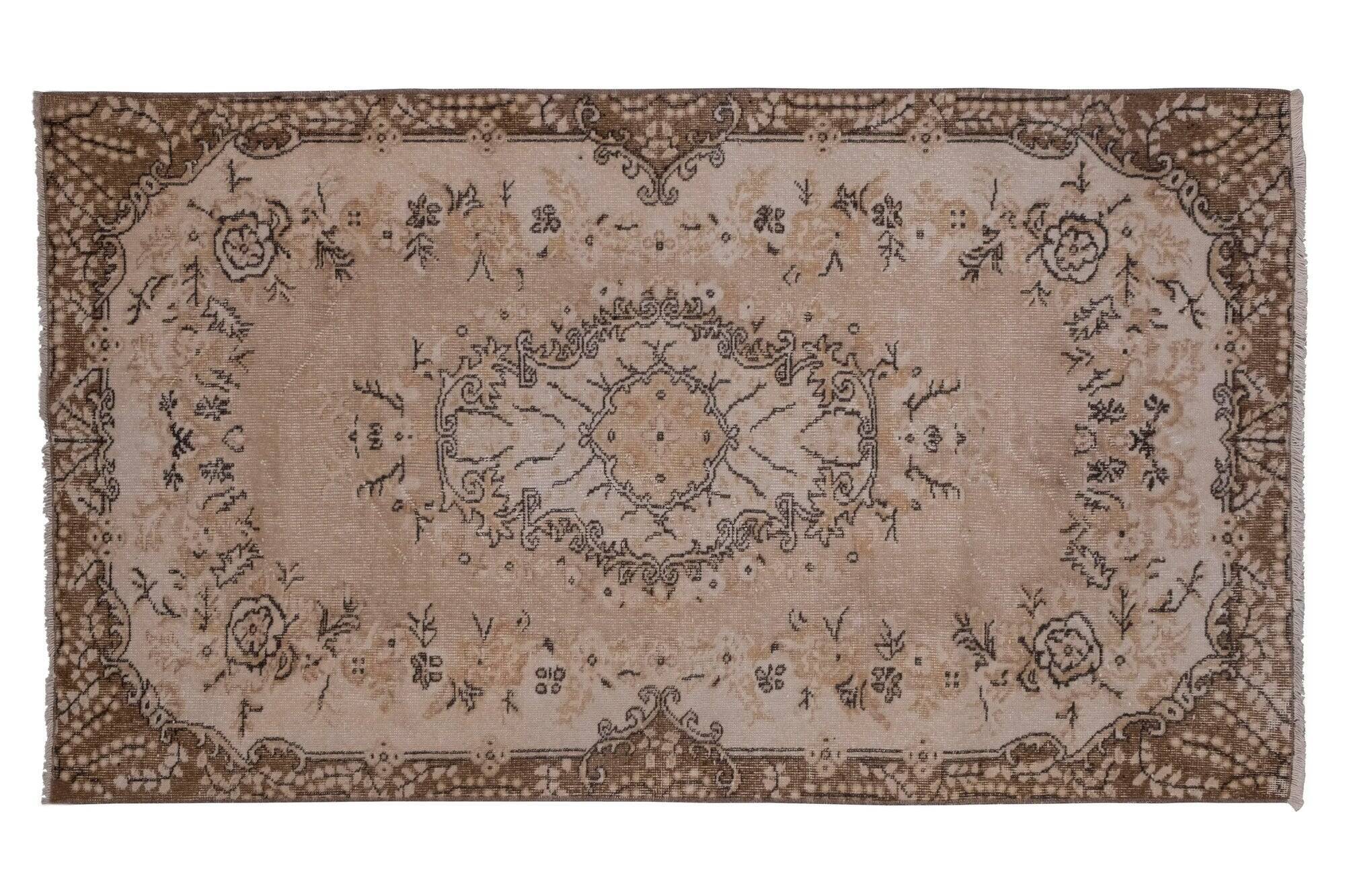 Vintage Turkish rug handmade 117x201 cm