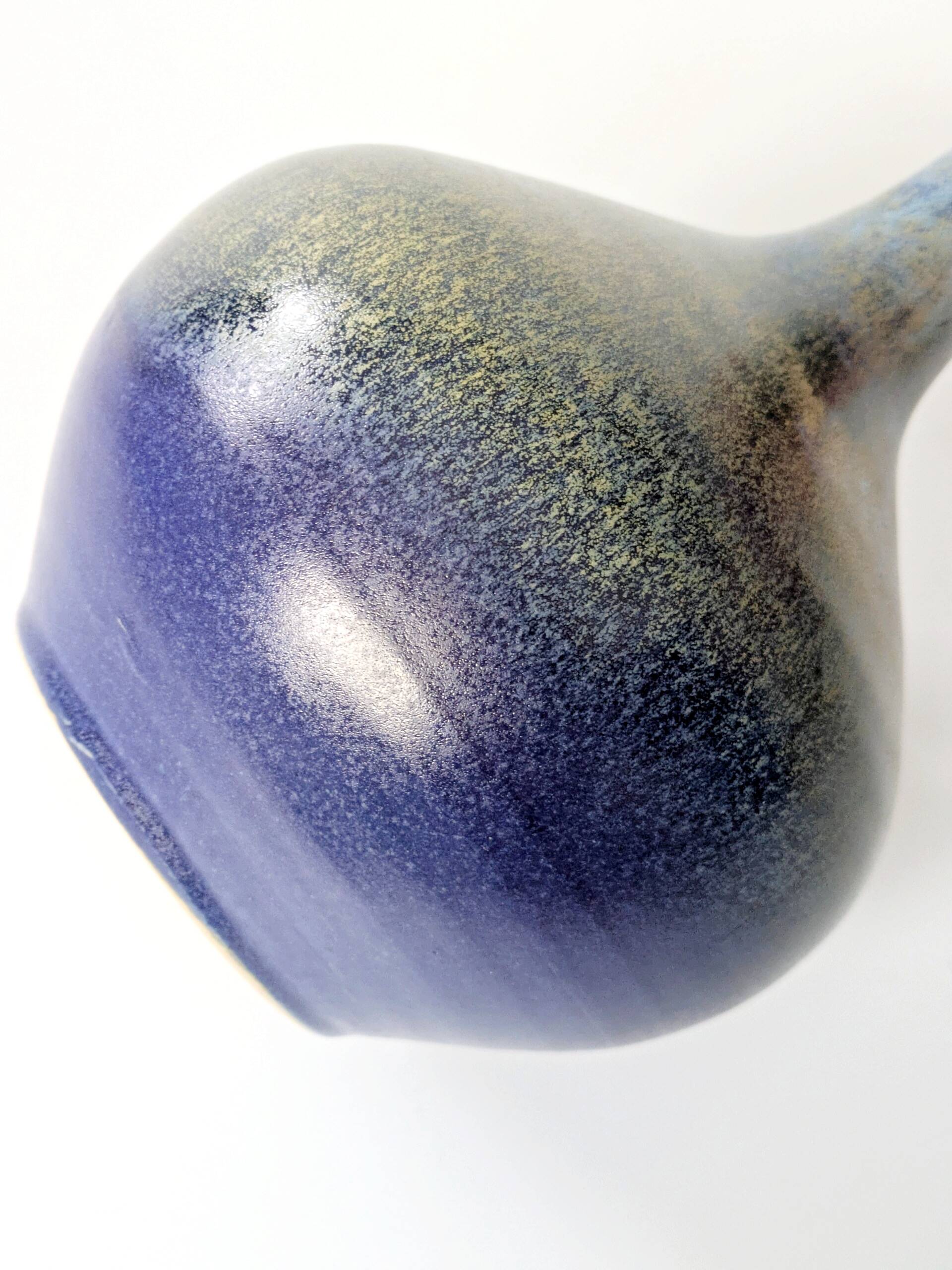 Vintage ceramic vase, balloon shape, Scandinavian style.