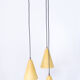 Aluminum yellow chandelier 1960s