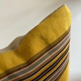 Silk canvas cushion Nobilis old raw linen back