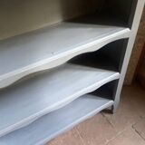 Bibus beech bookcase renovated in gray