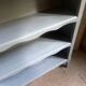 Bibus beech bookcase renovated in gray