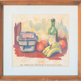 'el círculo artístico de sant lluc' - still life lithograph