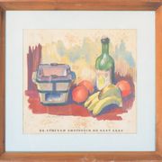 Lithographie de nature morte 'el círculo artístico de sant lluc'