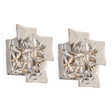 Pair of crystal wall lights by Kinkeldey, Germany, 1970s.