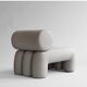 Paire de fauteuils contemporain - couleur taupe - tissu résistant au soleil