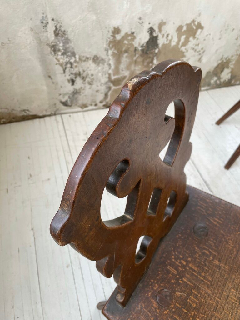 Pair of brutalist Alsatian mountain chairs 19th