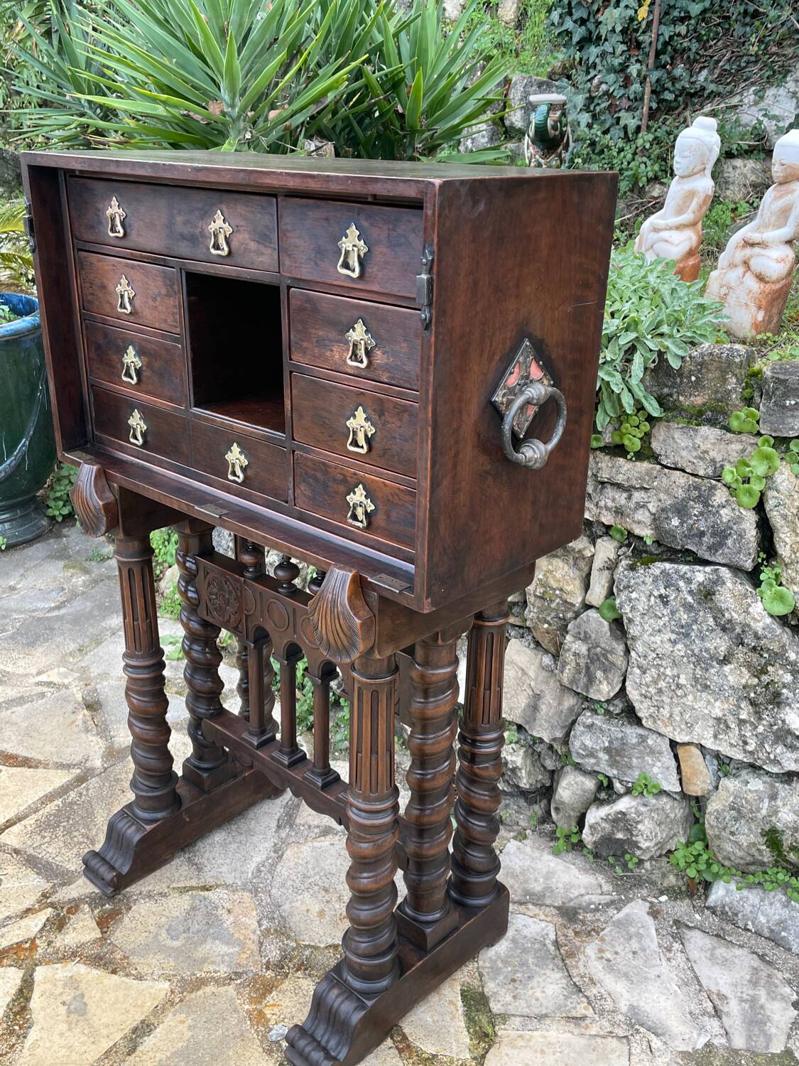 Spanish Vargueno Walnut Cabinet