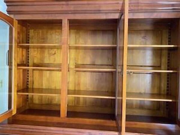 Buffet-bibliotheque merisier massif