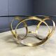 Vintage brass coffee table attributed to Knut Hesterberg, 1970s