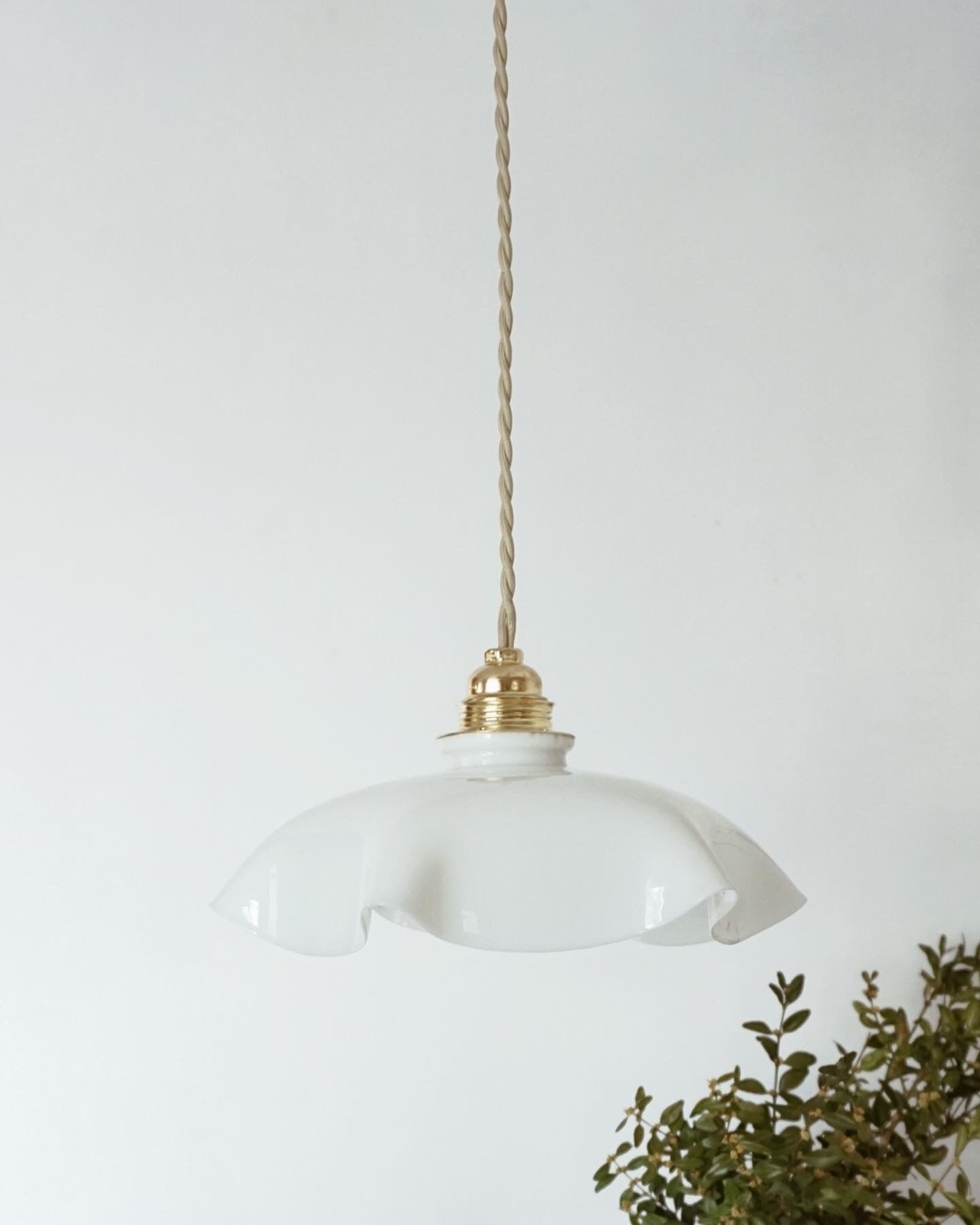Draped suspension Opaline 🌿 Vintage