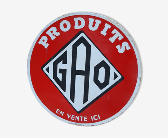 Plaque émaillée double façe GAO