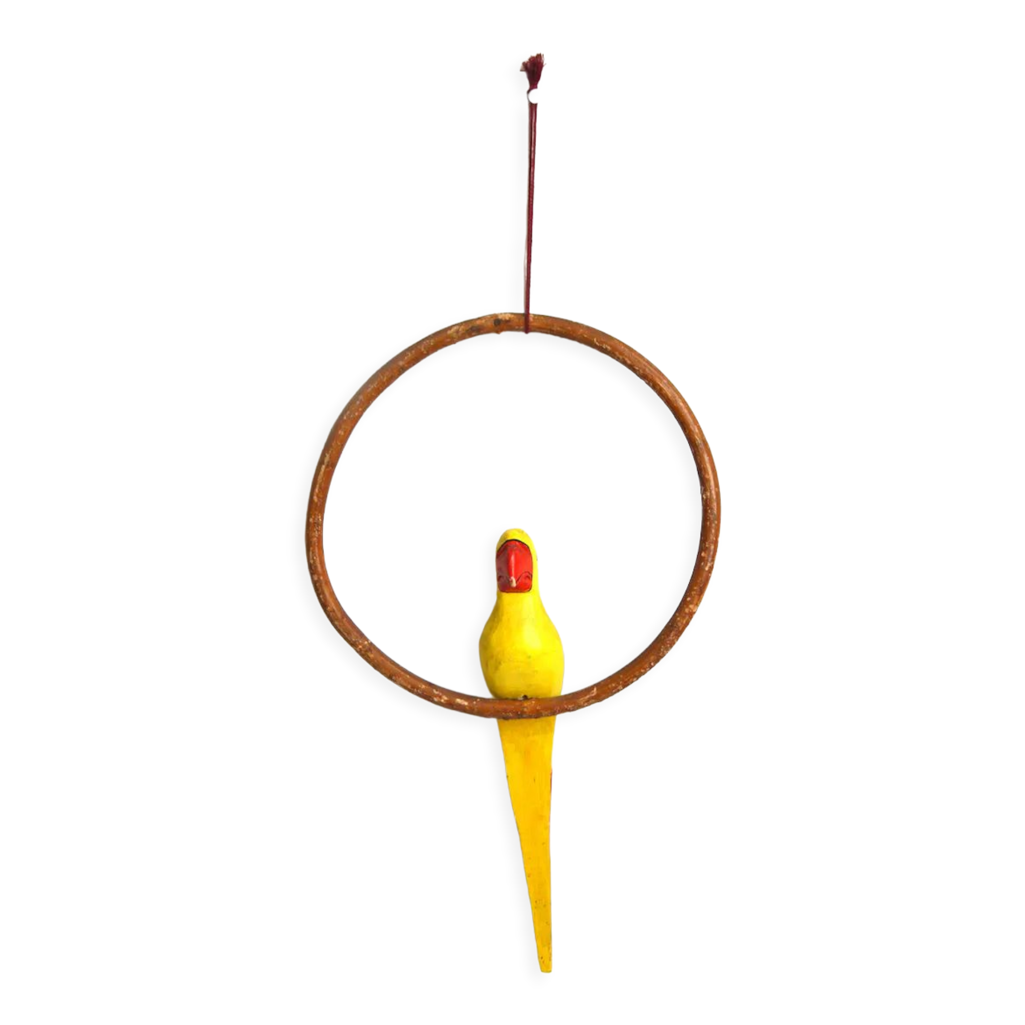 Vintage wooden parrot