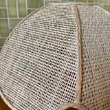 Superb suspension in rattan and wicker braided cannage style of the 1960s 1970s.