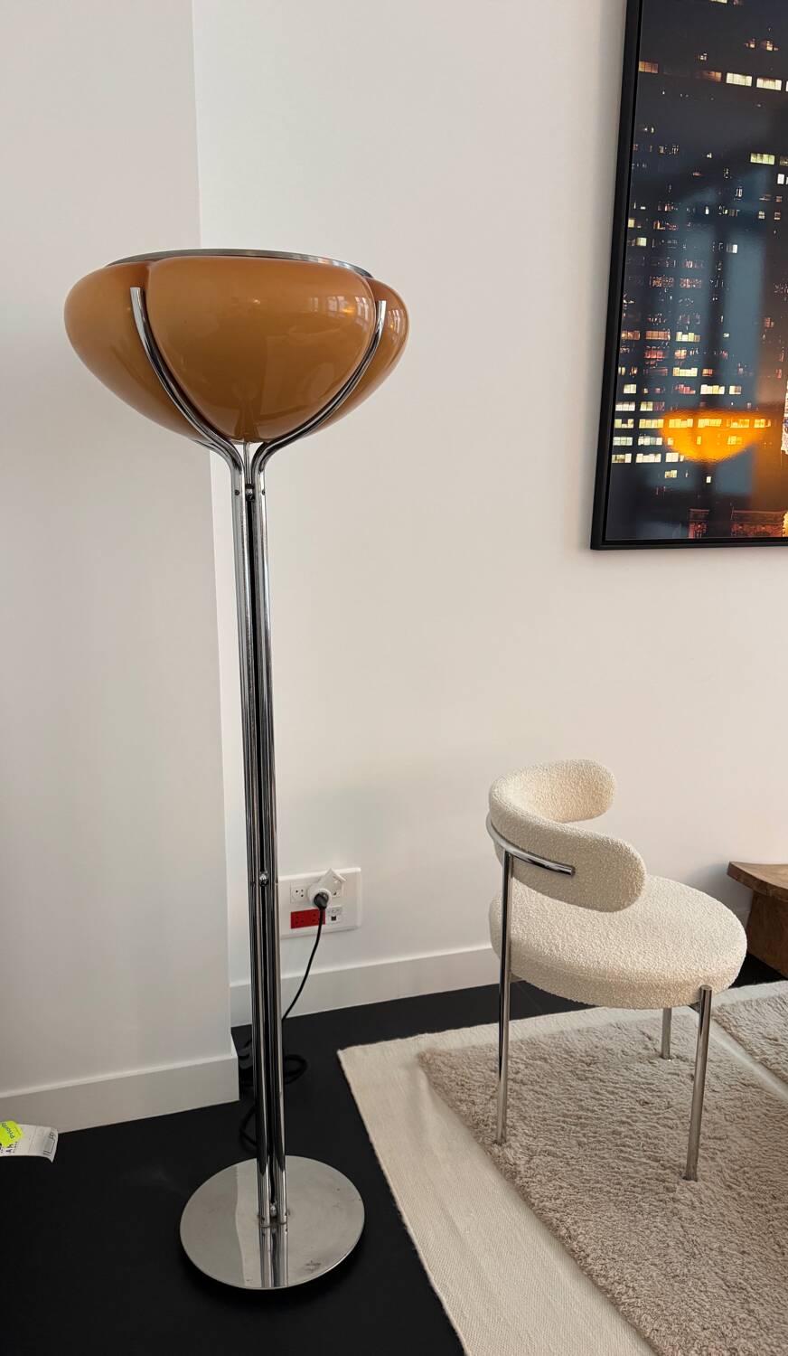 Pair of Gae Aulenti Quatrofoglio 70s floor lamps