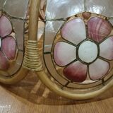 Suspension nacre et bambou