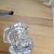 Molded glass candle holder